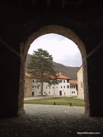 Entering the monastery