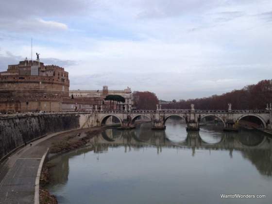 The Tiber River, reminded me so much of crossing the Seine