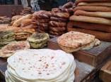 An array of bread at Jerusalem's Mahane Yehuda Market