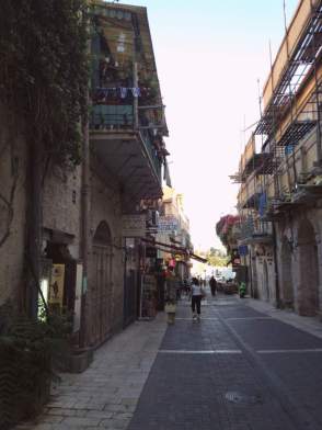 The streets of West Jerusalem's city center